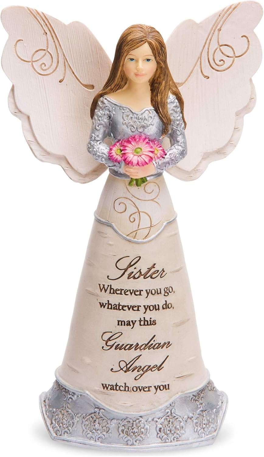 Pavilion Gift Company Elements 82328 Angel Figurine Holding Butterflies, Best Things In Life, 8-Inch , White - Image 12