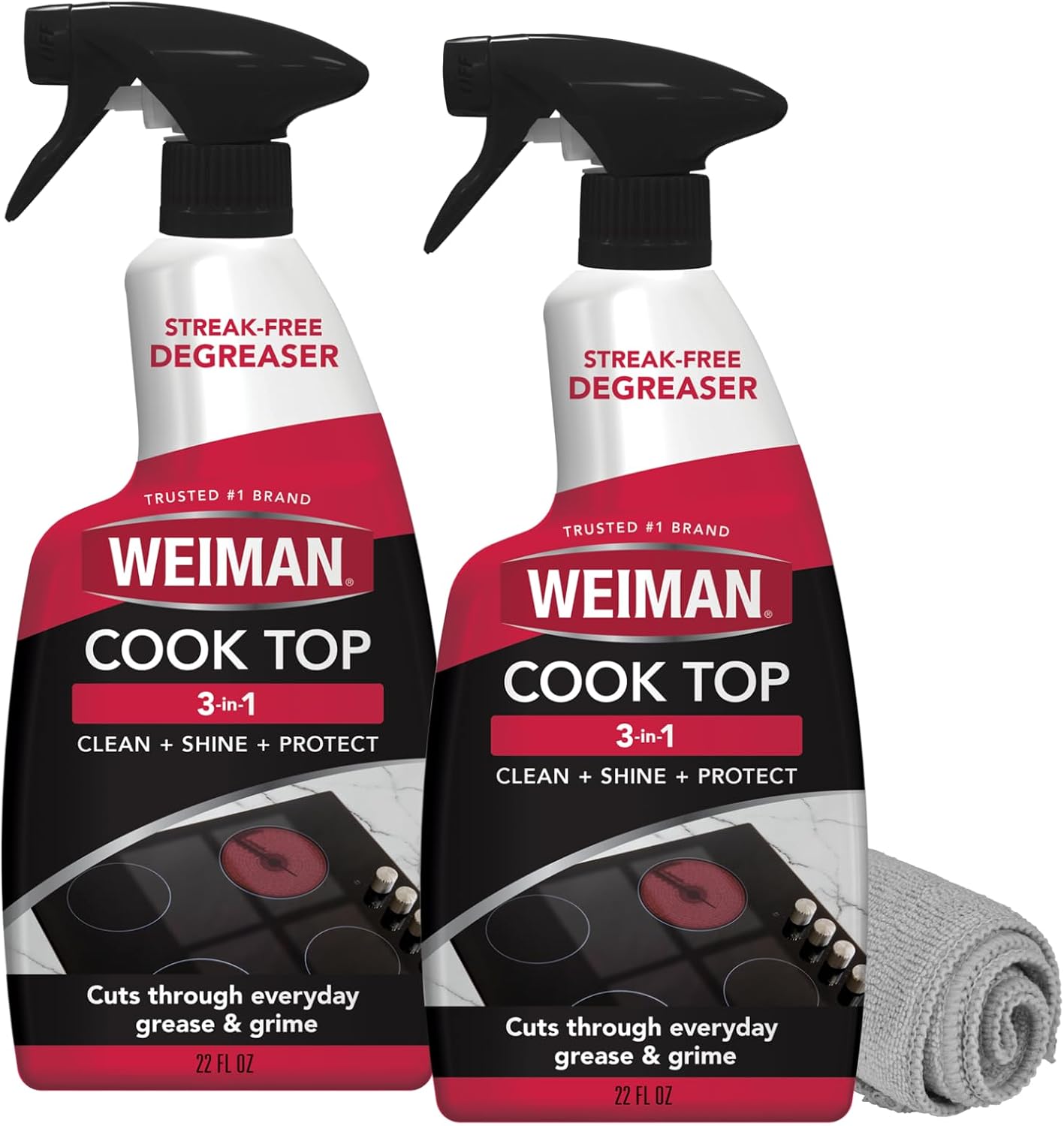 Weiman cooktop cleaner spray bottle front view for daily kitchen cleaning