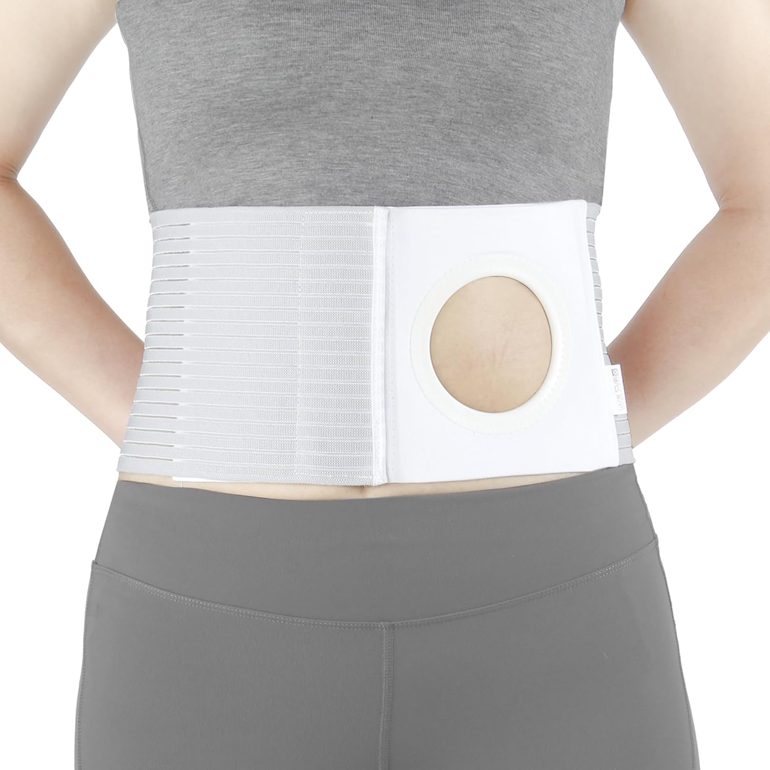 NIdreamCE Adjustable Ostomy Hernia Belt - Breathable Stoma Support Belt for Colostomy & Ileostomy Bag Holder - Post Operative Care, Fit for Men & Women (L) - Image 1