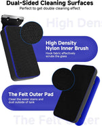 AQQA double sided algae scraper brush showcasing rare earth magnet strength on glass