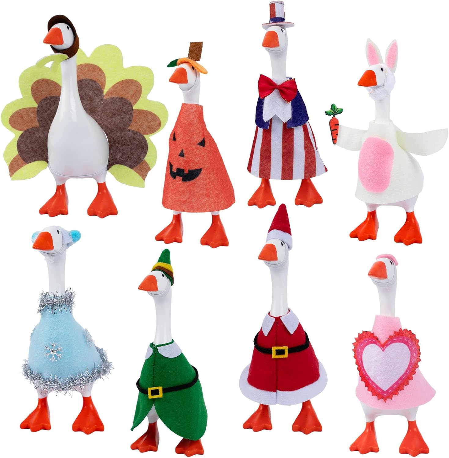 Neowedding 8 set desk goose outfits holiday collection front view