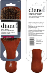 Diane Premium 100% Boar Bristle Club Wave Brush for Men, Wood Handle - Image 6