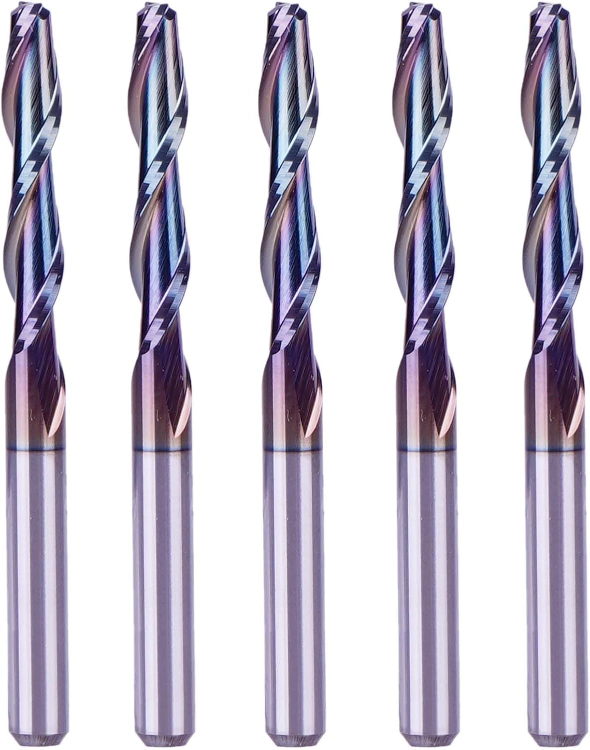 SpeTool 5Pcs Carbide Compression Router Bit Up&Down Cut 1/8 inch Cutting Dia for CNC Mill Machine Wookwork 3D Profile Detail Engraver Carving - Image 13