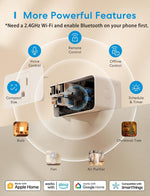 Meross smart plug connected to a bedside lamp illustration