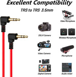 Cocomk audio converter cable connected to a DSLR camera