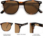 Sojos retro square sunglasses lens polarization test display