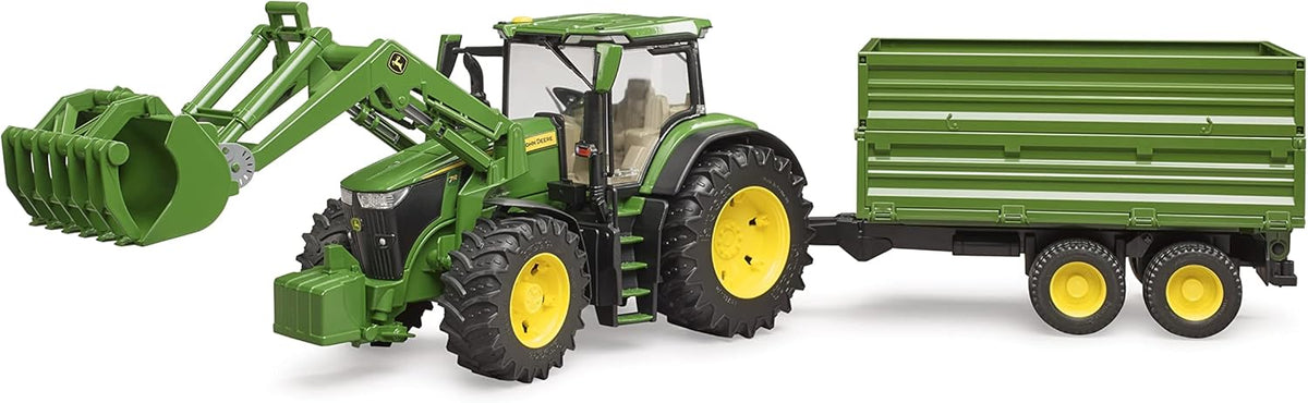 Bruder John Deere 7R 350 tractor front view toy