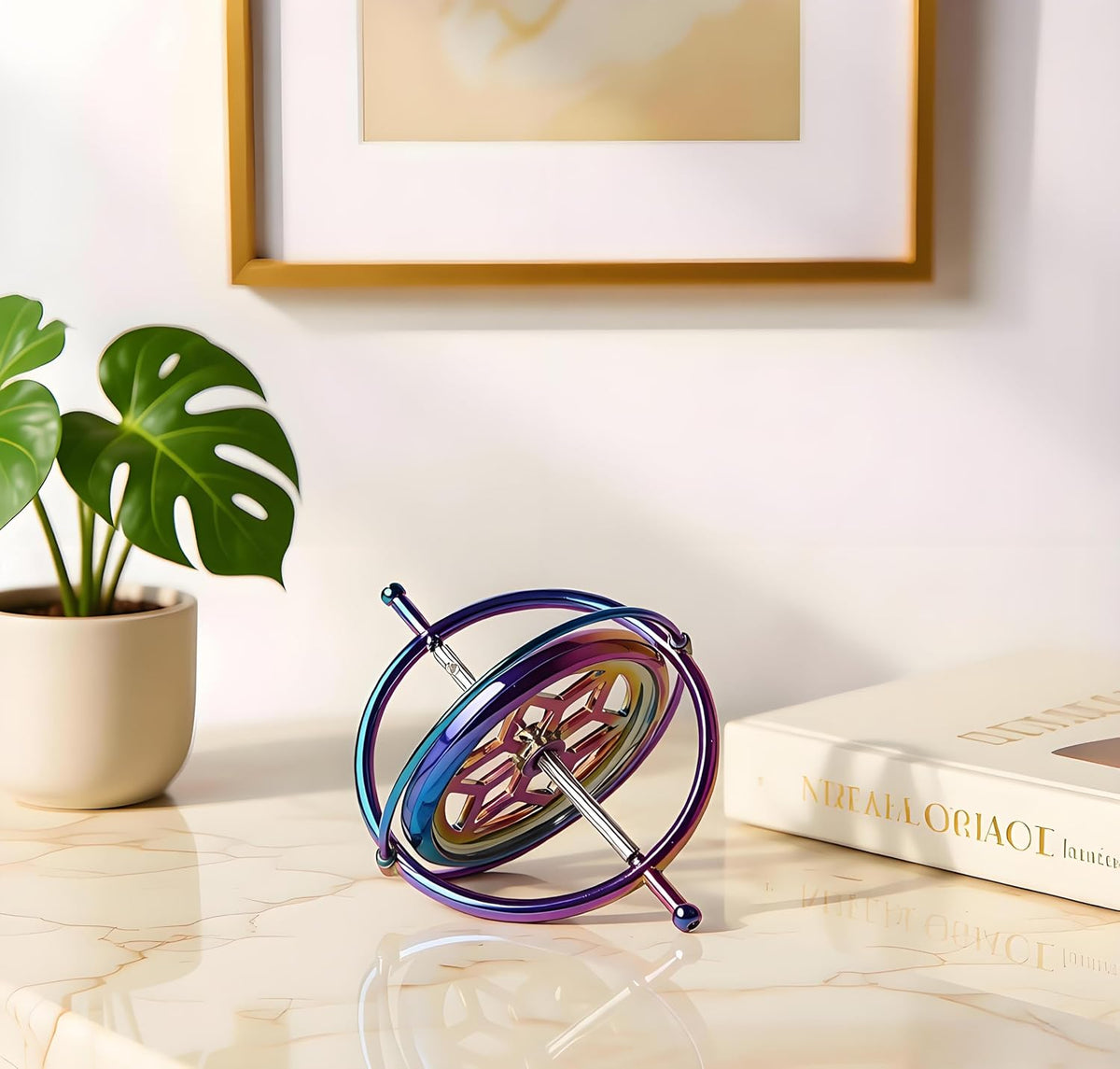 Pull-string starter accessory paired with the metal gyroscope