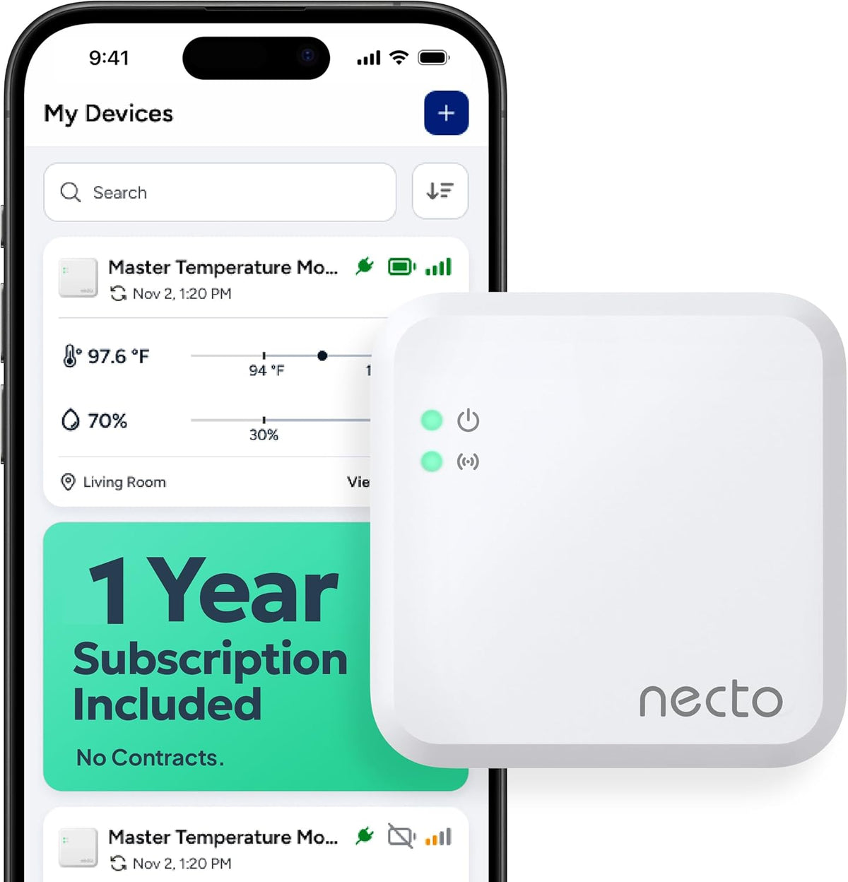 Necto RV Pet Temperature Monitor front view