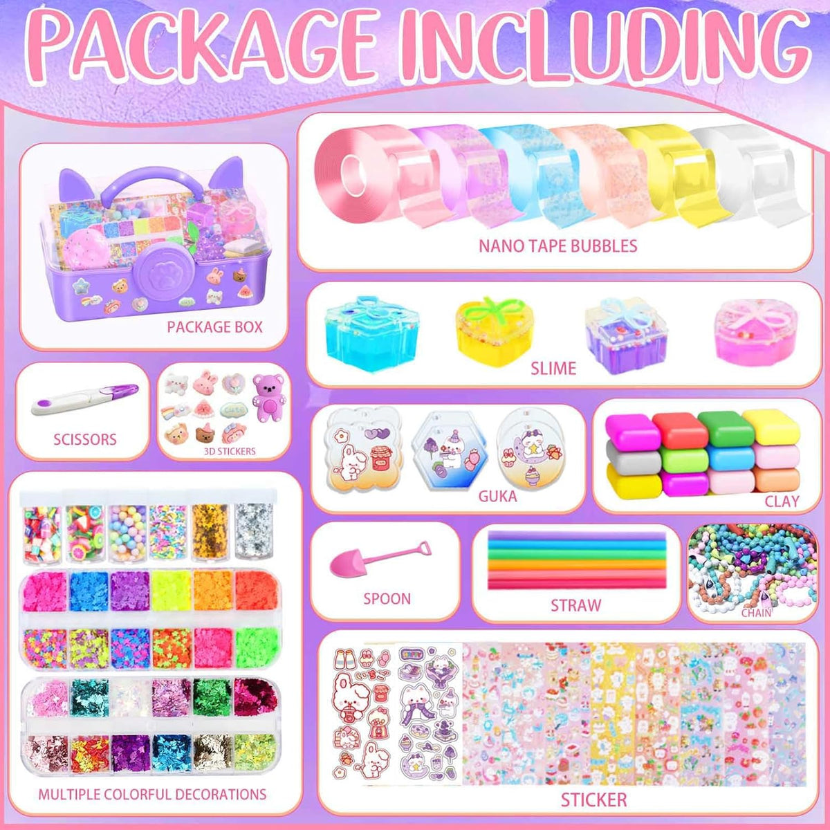 Jimcii nano tape squishy maker kit package contents