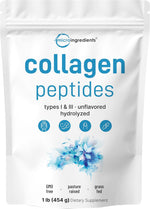 Micro Ingredients 2 pound collagen pouch size comparison