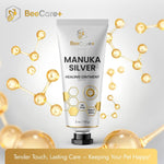Imported M Manuka Vet honey and silver pet ointment box packaging overview