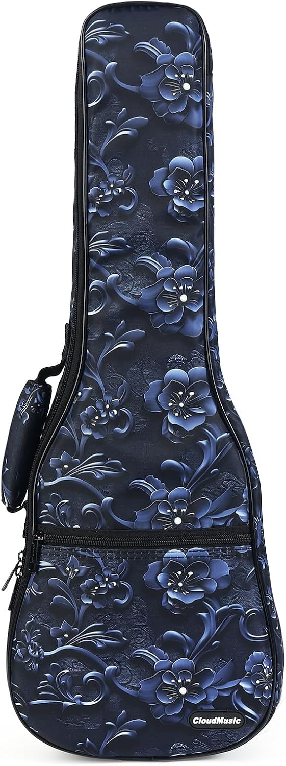 Ukulele Case Gig Bag, Concert 23", Pink Purple Starry Night | Padded, Backpack - Image 14