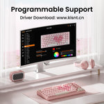 Kisnt KN85 pink gaming keyboard packaging and accessories