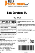Beta Carotene powder in a glass of water