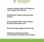 Side view of Vet Basics ringworm and mange treatment bottle for kittens