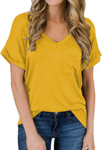 MIHOLL Women's Soft Basic Short Sleeve V-Neck T-Shirts Loose Casual Tee Tops Clothes Everyday Wear - Image 12