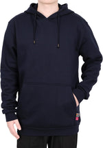 VATRENUS flame resistant sweatshirt hood and drawstring detail