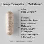 Sports Research Sleep Complex supplement fact label showing 5mg melatonin and L-theanine