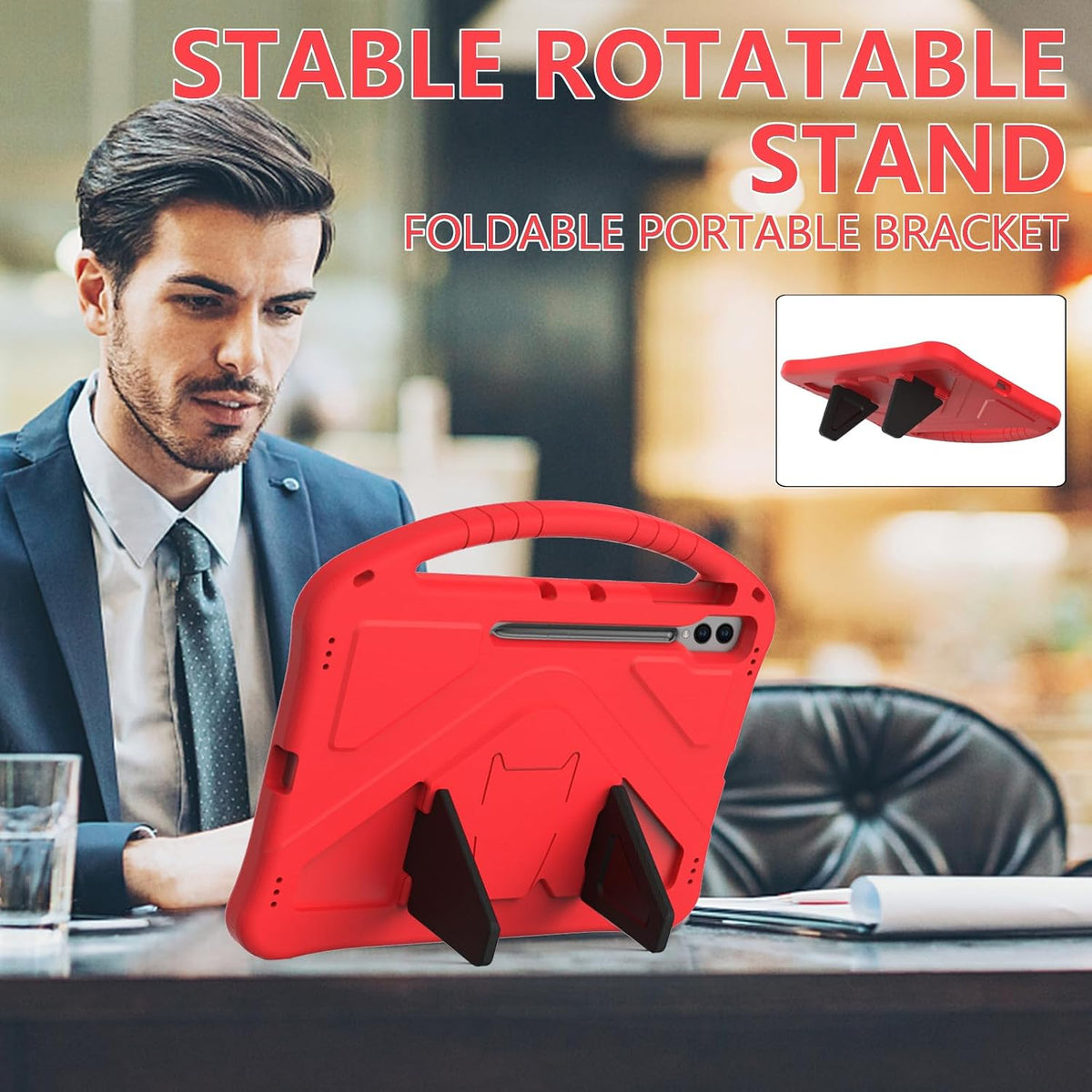 UUcovers drop-proof tablet cover angled view displaying button access