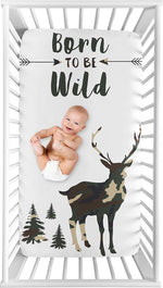 Sweet Jojo Designs Navy Blue White Woodland Deer Boy Baby Fitted Crib Sheet for Infant Newborn Nursery Toddler Bed Room Standard Mattress - Forest Animal Stag Antler - Image 14