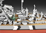 Revell Bismarck plastic model finished hull and deck details
