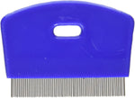 Close up of KVP stainless steel flea comb teeth for cat grooming