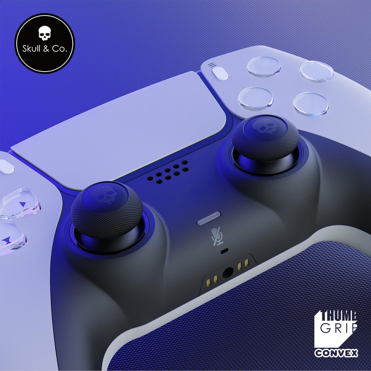 Black CQC Joystick Caps For PS5 And Switch Pro Controllers