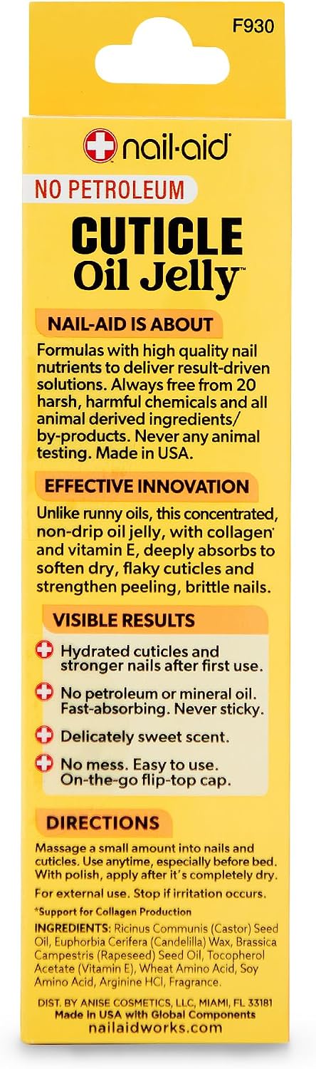 Nail-Aid vitamin E infused cuticle jelly application