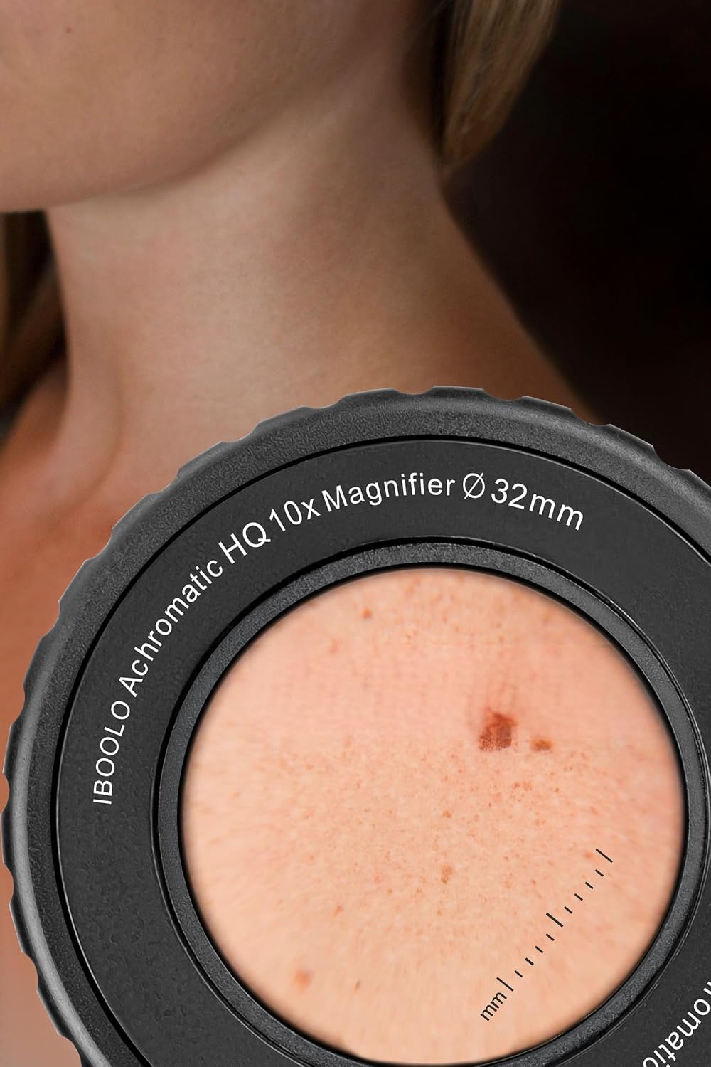 Detachable glass face plate of Iboolo dermatoscope for cleaning