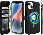 VANAVAGY Wallet Case for iPhone 14 Pro for Magsafe, Blue | 12ft Drop-proof Flip Cover for Wireless Charging, PU Leather, RFID Blocking Card Holder, Wrist Strap, Screen Protector - Image 12