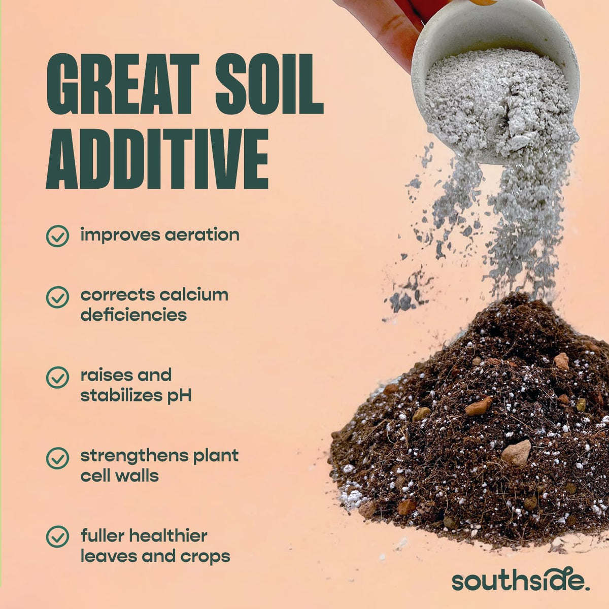 Natural organic calcium powder by Southside Plants for reptile dusting and bird health