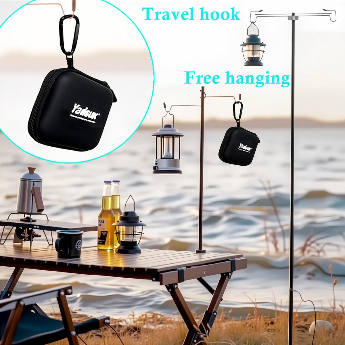 Waterproof carrying case with carabiner for travel