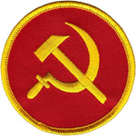 Cypress Collectibles communist hammer and sickle iron on patch front view