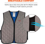 Ergodyne gray cooling vest interior lining