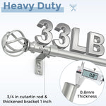 VOIIY 3/4 inch metal curtain rod heavy duty brackets