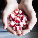 Melt in your mouth peppermint puffs displayed out of packaging showing signature texture