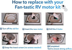 Feeoveo camper vent motor wiring leads