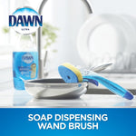 Dawn fillable handle dish wand demonstrating soap control trigger