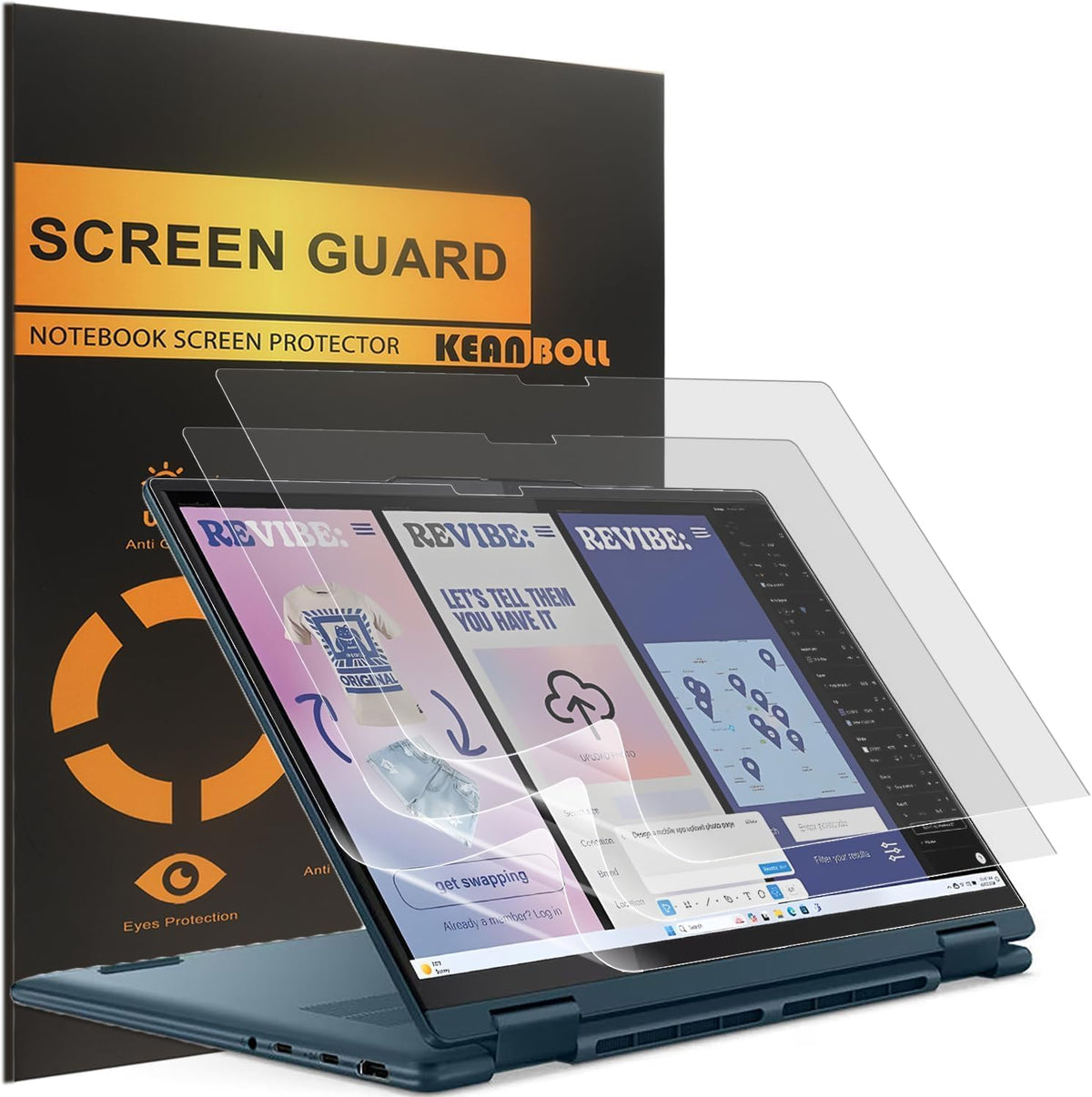 Keanboll 3-pack matte screen protector for Lenovo Yoga 7 16-inch laptop
