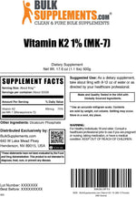 BulkSupplements Vitamin K2 powder dietary supplement packaging