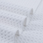 Polyte 8 pack microfiber kitchen dish towels stacked neatly