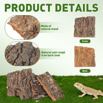 Nolitoy natural tree bark terrarium decor set of four pieces