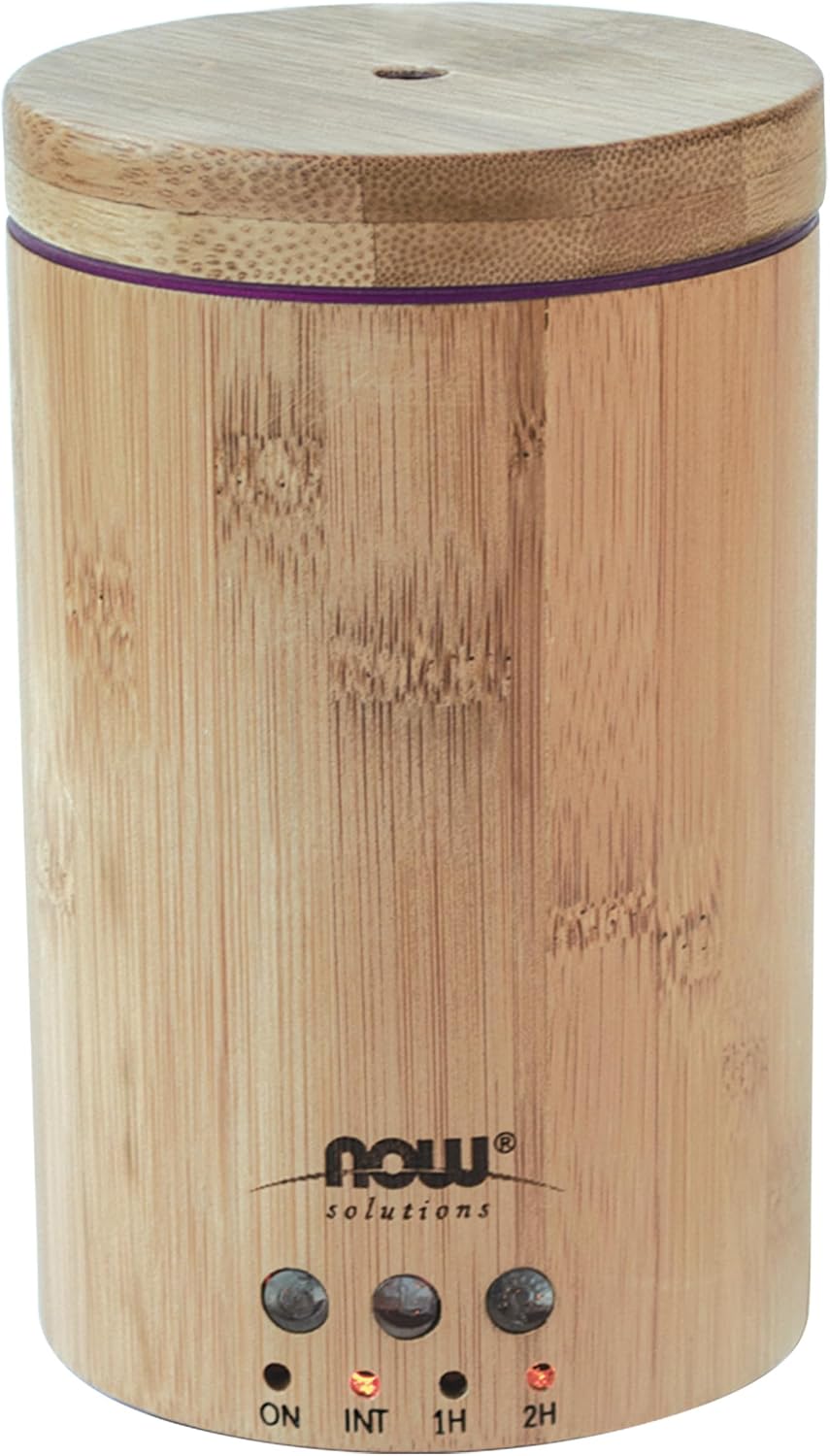 Now Foods real bamboo ultrasonic oil diffuser front view essential oil device