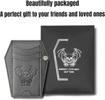 Lazy Skull gothic wallet shown inside gift packaging