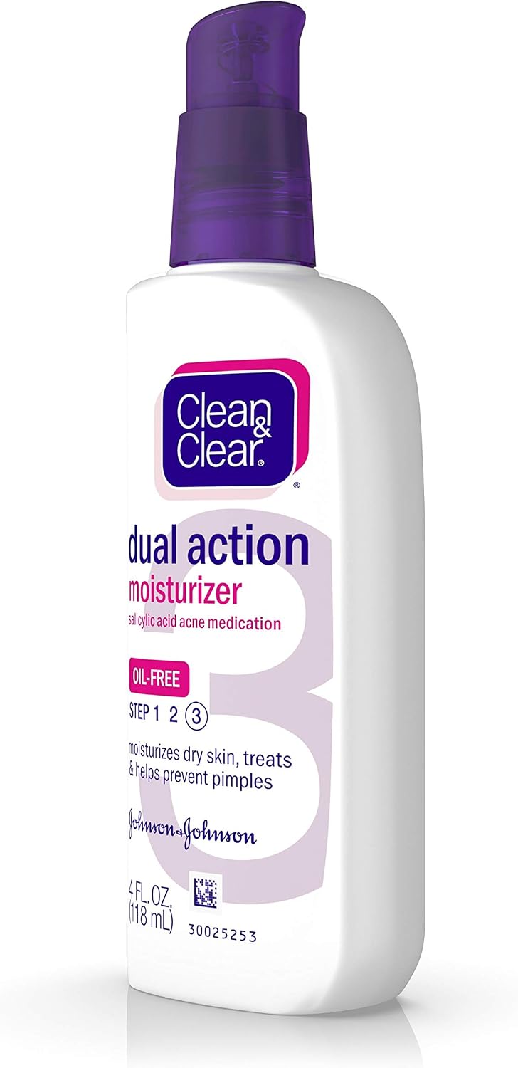 Clean & Clear Essentials Dual Action Facial Moisturizer with Salicylic Acid Acne Medication to Treat Acne and Prevent Pimples, Oil Free Face Moisturizer Cream for Acne-Prone Skin, 4 oz - Image 9
