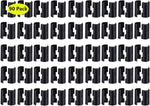 Haulonda wire shelf clips front view showing 90 pack black plastic sleeves