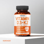 Bottle of 180 count Vitamin D3 K2 softgels