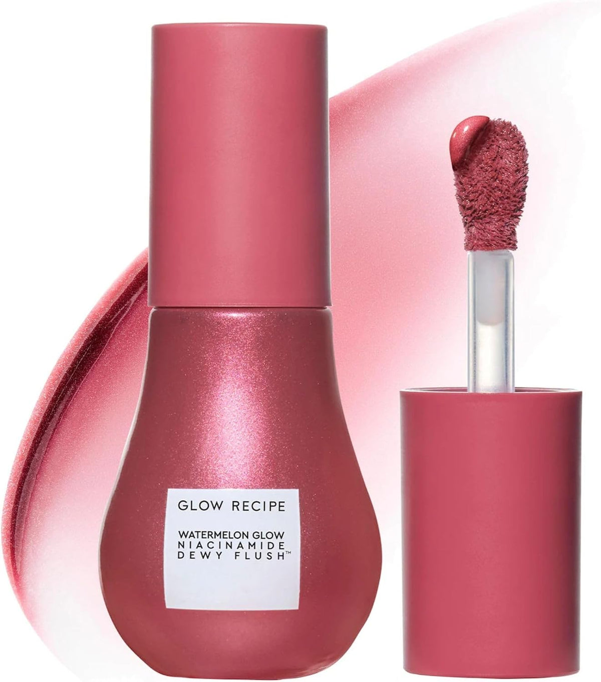 Glow Recipe Niacinamide Dewy Flush Tinted Liquid Blush Serum - Glowy Blush for Cheeks to Smooth, Hydrate & Brighten - Liquid Korean Makeup with Buildable Soft Pink Tint - Dragon Fruit Flush (0.4 oz) - Image 10
