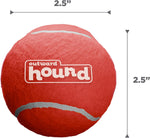 High bounce natural rubber canine training balls with internal squeakers closeup view